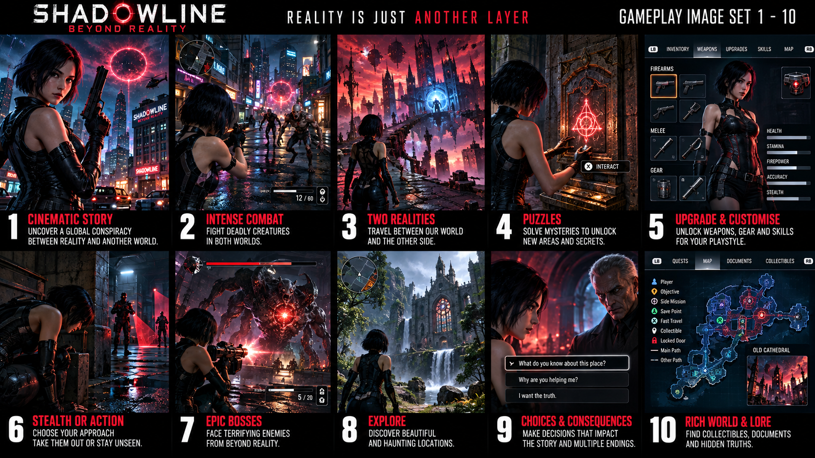 SHADOWLINE: BEYOND REALITY Gameplay Image Set 1–10